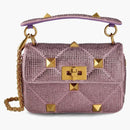 Valentino Roman Stud Chain-linked Medium Shoulder Shoulder Bag Purple