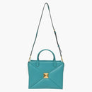 Valentino Roman Stud Top Handle Turquoise