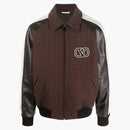 Valentino Tweed Pannel Bomber Giacca marrone