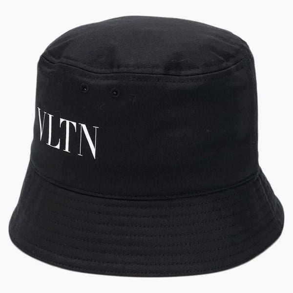 Valentino VLTN Logo Cotton Bucket má černou/bílou