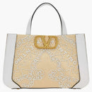 Valentino Vlogo Signature Top Handle Dead Bag Beige/Off-White