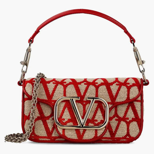 Valentino Valentino Vlogo Plaque Flowover Horní taška na rameno ramenního ramenního