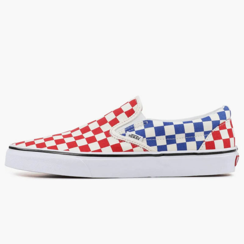 Vans Classic Slip-On Checkerboard blu rosso