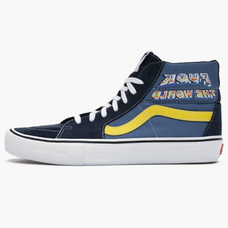 Vans sk8-hi Supreme Fuck the World Blue