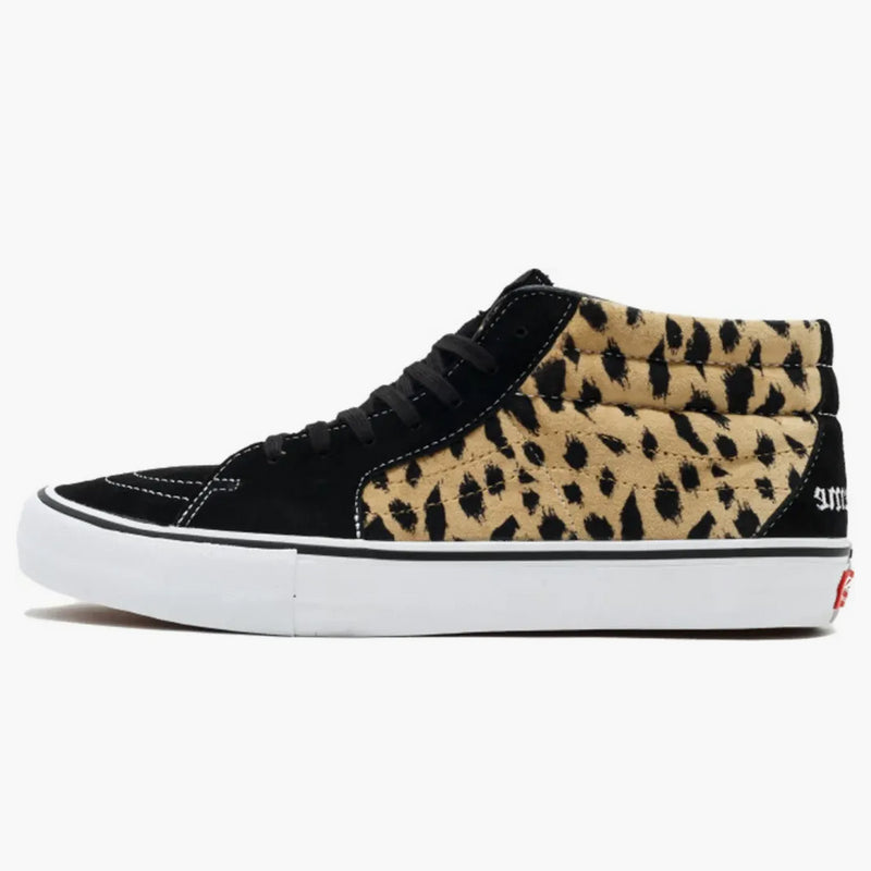 Vans Sk8-mid Supreme Velvet Leopard Black