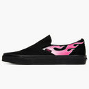 Vans slip-on flame neon pink black