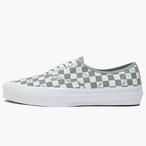 Vans Vault Og Authentic Lx Checkerboard White Loden Green