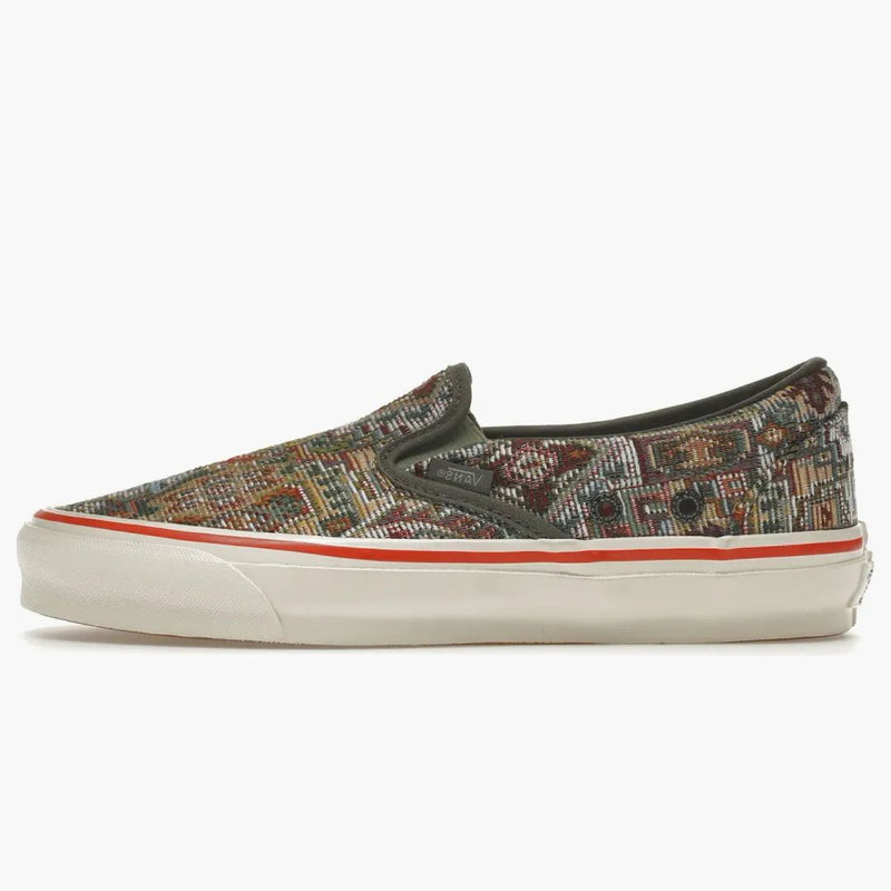 Vans Vault a OG Classic Slip-On LX Nigel Cabourn Carpet Green Mix