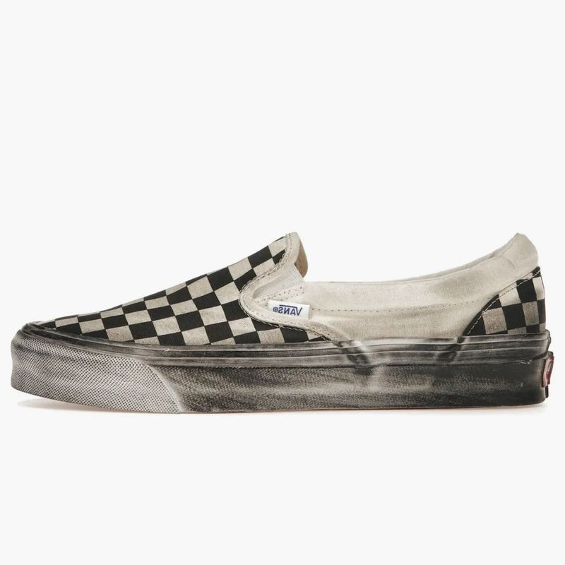 Vans Vault och OG Classic Slip-On LX Stressed Black Checkerboard