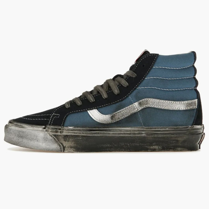 Vans Vault a OG OG SK8-HI LX stresovaná námořnická modrá modrá