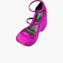 Versace de 160 mm sandalias triplataforma fucsia satén