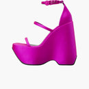 Versace de 160 mm sandalias triplataforma fucsia satén