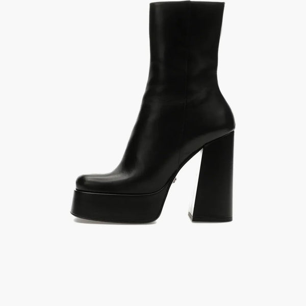 Versace Aevitas 155 mm platforma kostki czarna skóra
