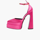 Versace Aevitas 160mm Pointy Platform Pumps Light Pink Satin