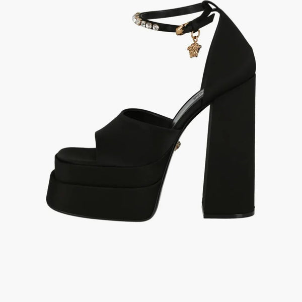 Versace Aevitas 160 mm spiczaste sandały platformowe Czarne (kobiety)