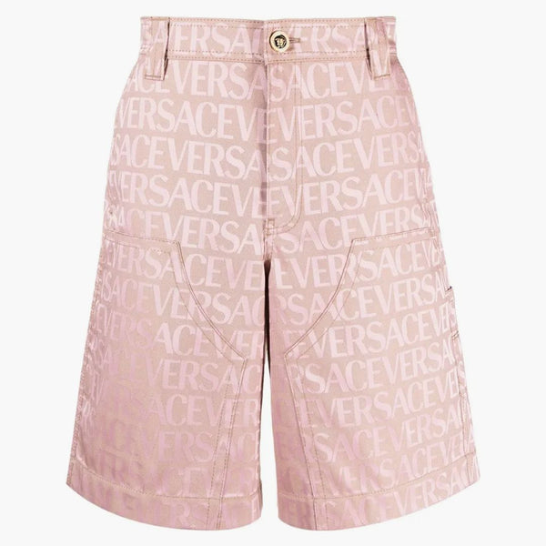 Versace Allover Jacquard Bermuda Shorts Róż