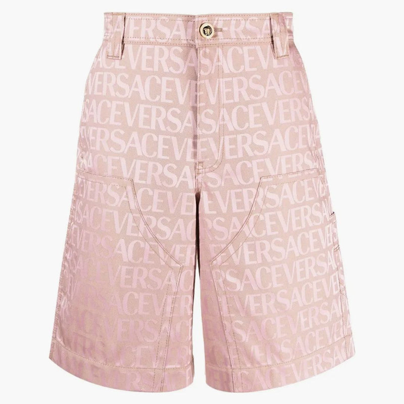 Versace Allover Jacquard Bermuda Shorts Róż