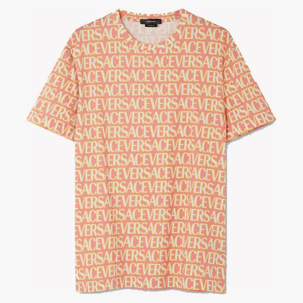 Logo Versace Allover T-shirt pomarańczowy/żółty