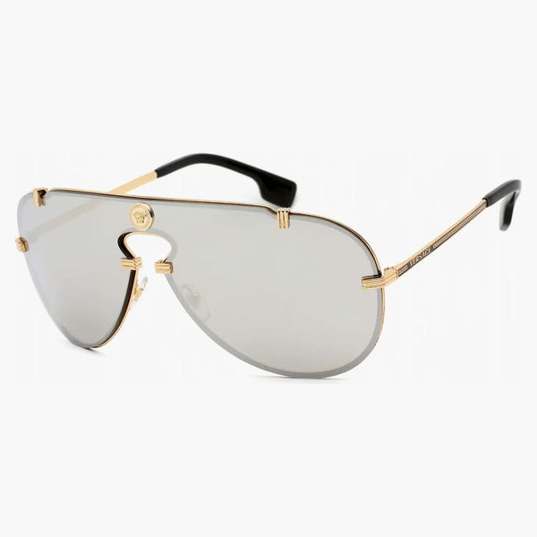 Okulary przeciwsłoneczne Versace Aviator Złote/jasnoszary lustrzane srebro (VE2243-10026G-43)