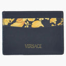Versace Barocco Print La Medusa Card Holder Black/Gold