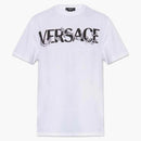 Versace Barocco Silhouhette Logo T-shirt biały/czarny