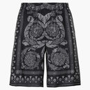 Versace Baroque Silk Shorts Black