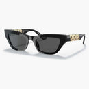 Versace Cat-Eye Sunglasses Black/Gray (VE4419 GB1/87)