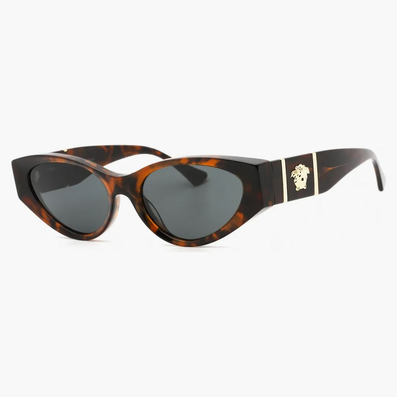 Versace Cat Eye Sunglasses Havana/dark Grey (ve4454-542987)