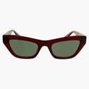 Sluneční brýle Versace Cateye Transparentní červená/zelená (0ve4419 388/2)