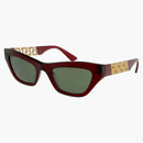 Sluneční brýle Versace Cateye Transparentní červená/zelená (0ve4419 388/2)