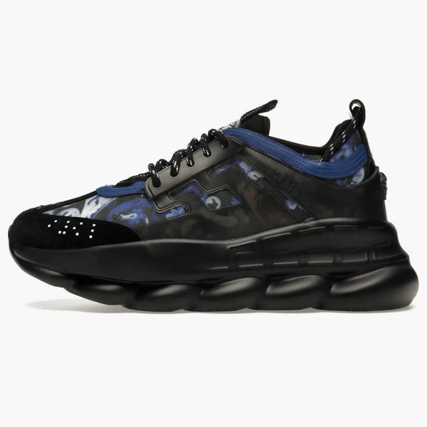 Versace řetězová reakce barokoflage tisk modrá
