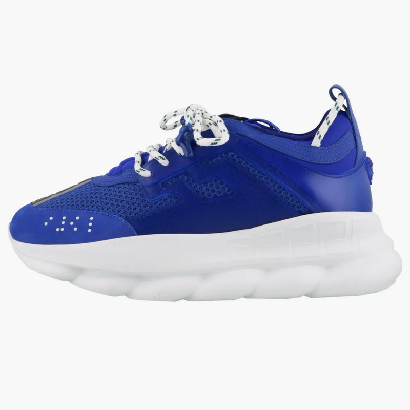 Versace -kedjereaktion blå mesh gummi mocka