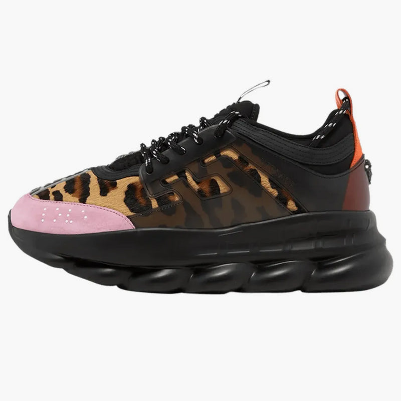 Versace -kedjereaktion Ponny hår leopard