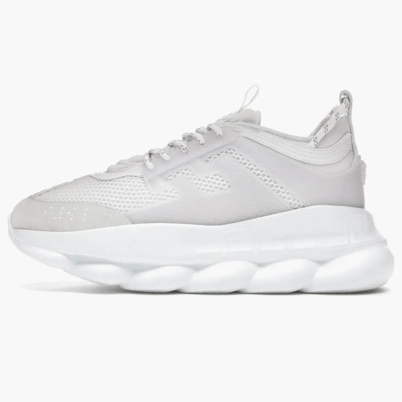 Versace -kedjereaktion Vit mesh gummi mocka
