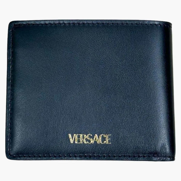 Versace wbudowany medusa akcenty portfela czarne