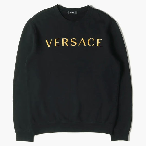 Versace haftowana logo bluza czarna