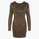 Versace broderad långärmad miniklänning svart