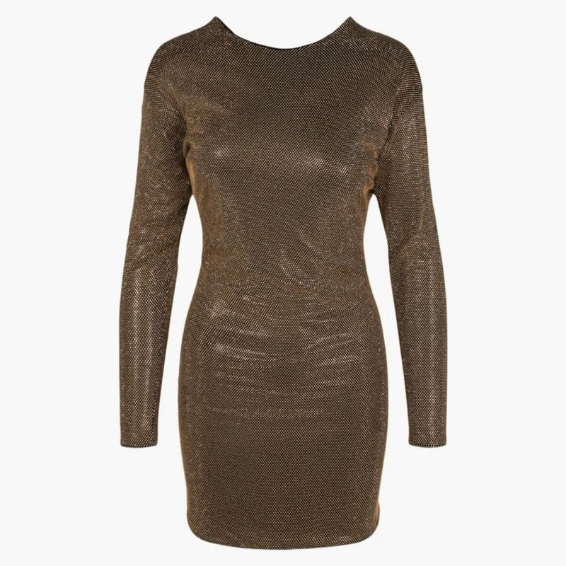 Versace Ecvoided Long Sleeve Mini Dress Black