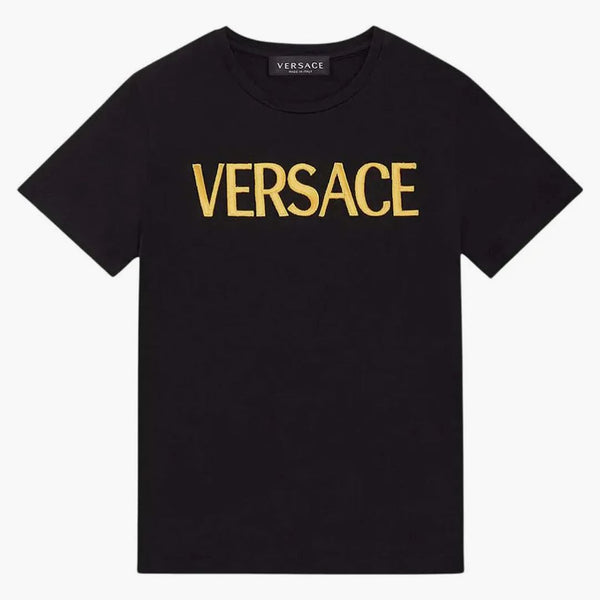 Haftowana koszulka Versace versace czarna