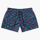 Versace Geometric Print Swim Shorts Blue/Purple