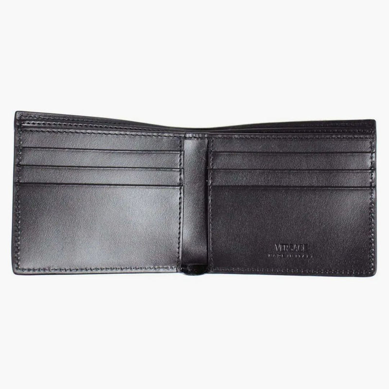 Versace greca dwukrotny portfel czarny/niebieski