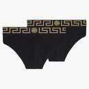 Versace Greca Border Briefs (2 paczki) czarny