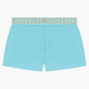 Versace Greca Border Swim Shorts jasnoniebieski