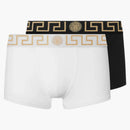Versace Greca Border Trunks (2-pack) White/Black