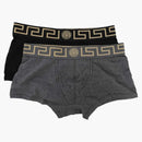 Versace Greca Border Trunks (Pack of 2) Gray/Black