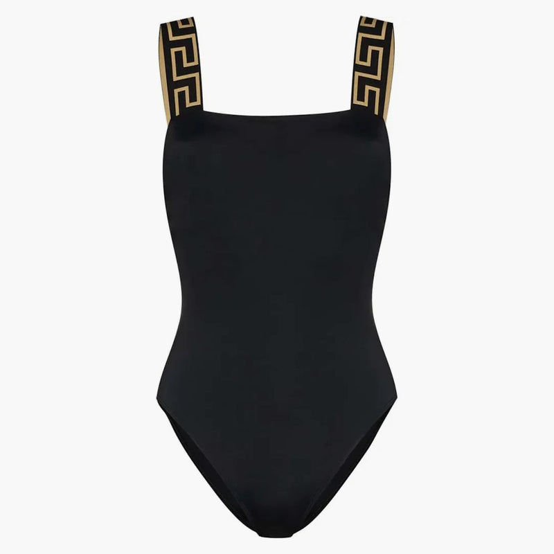 Versace Greca Key monopezzo costume da bagno nero