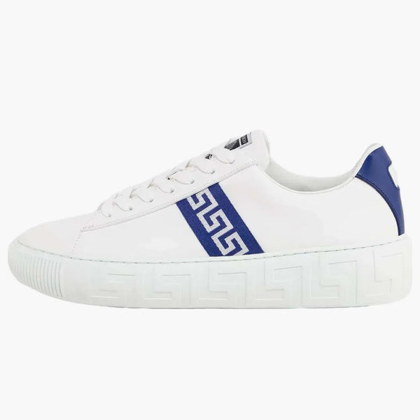 Versace greca koronkowe trampki biały niebieski