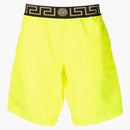 Versace Greca Long Swim Shorts Fluo Yellow/Black
