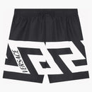 Versace Greca Print Swim Shorts Black/White