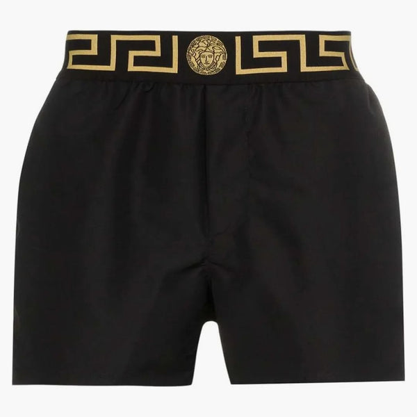 Versace Greca Print Swim Shorts Black